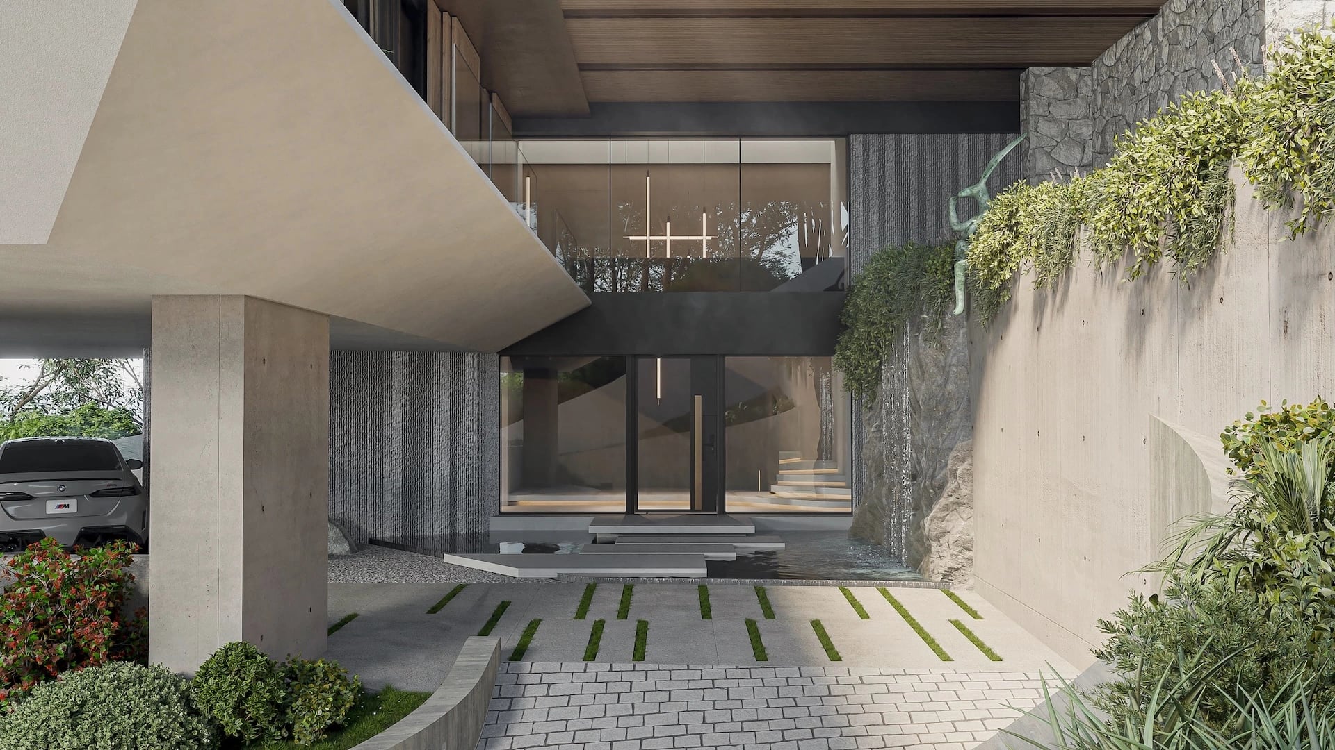 Cañadas — arquitectura de paisaje personalizada y render de proyecto de vivienda en Zapopan, Jalisco.