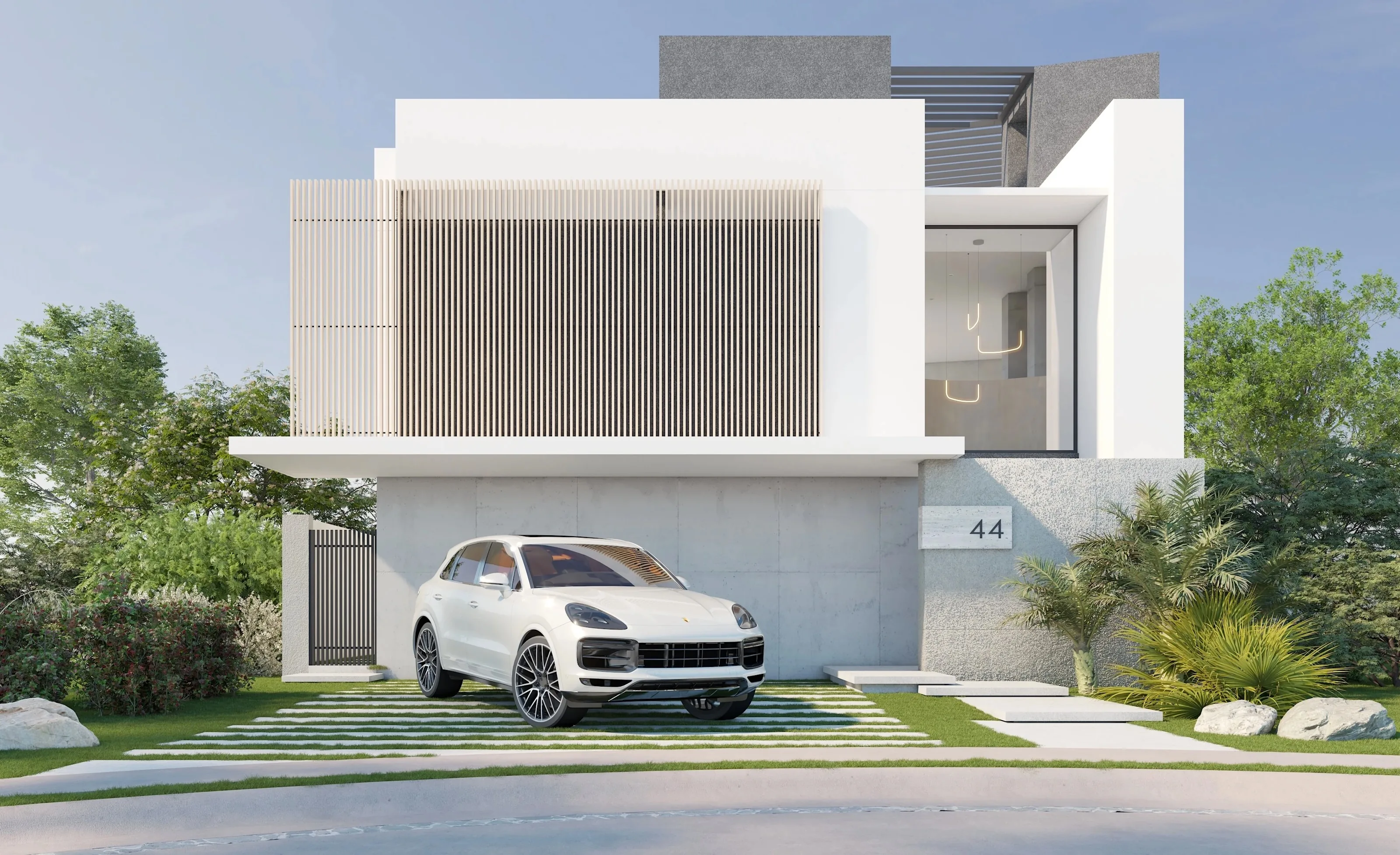 Casa 44 — modernismo tropical y diseño de casa vacacional de lujo en Punta Mita, México, por WaterMelon Arch Studio.