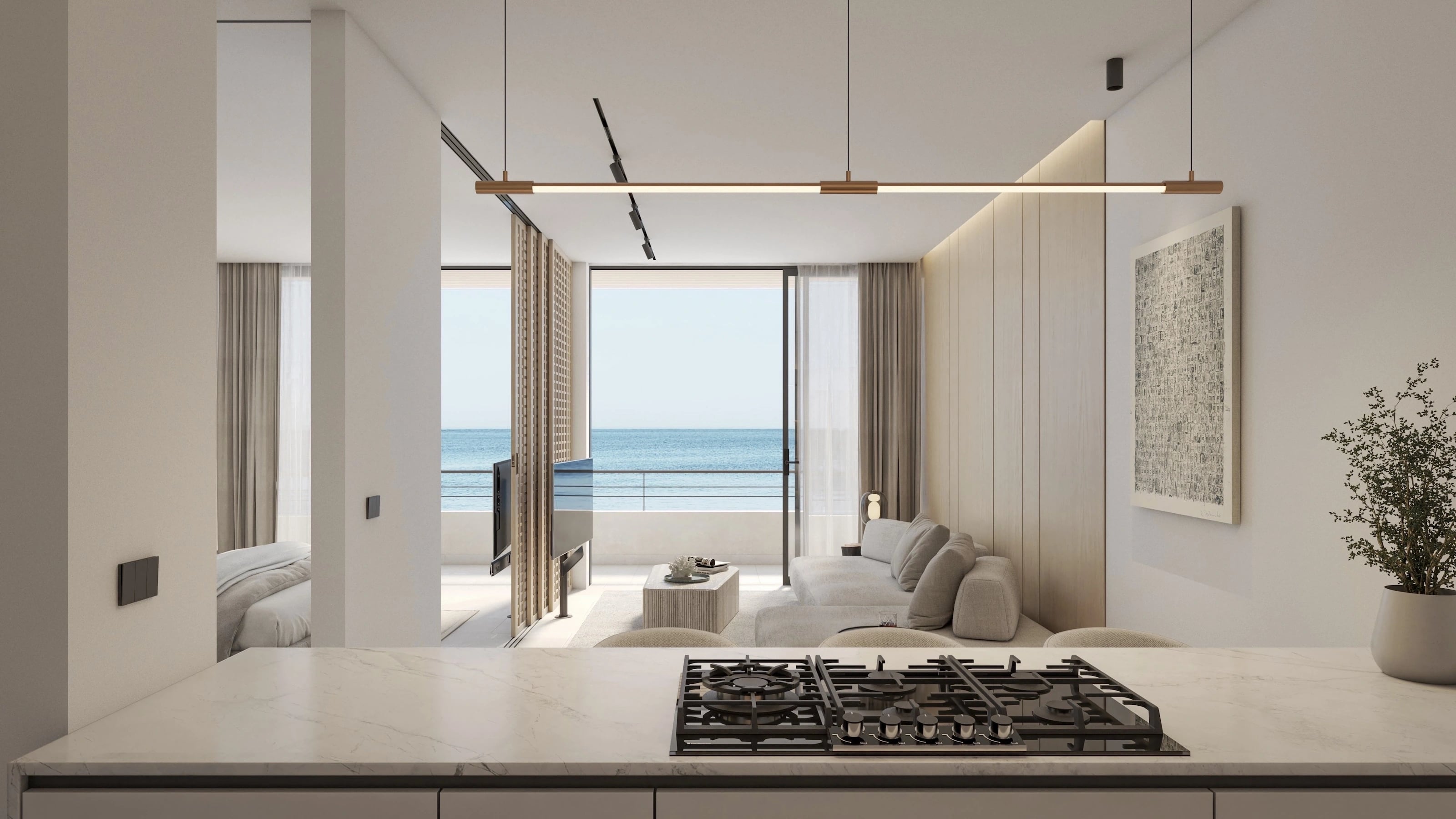 Depa Lumen — arquitectura de departamento residencial contemporáneo en Puerto Vallarta, Jalisco, México, diseñado por WaterMelon Arch Studio.